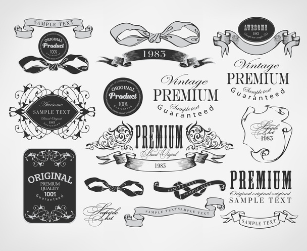 Calligraphic design elements - Vektori, kuva
