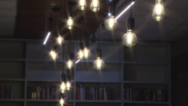 Lots of light bulbs. Power supply concept. - Footage, Video