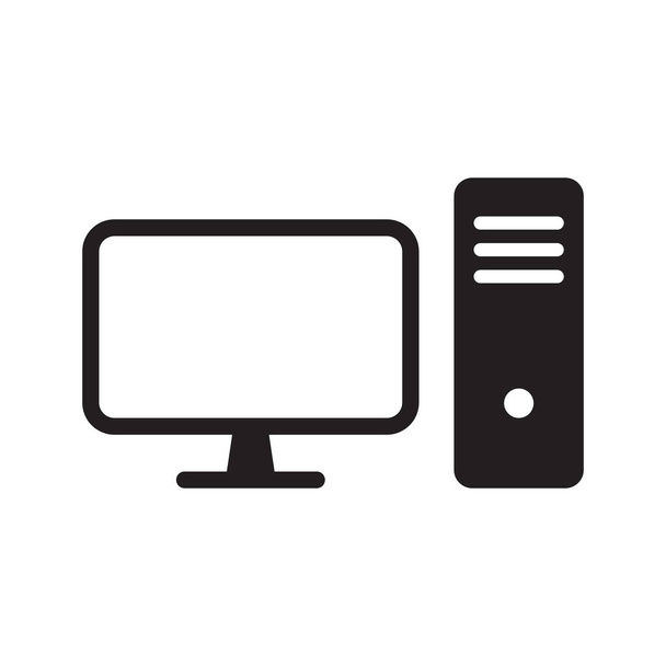コンピュータのデスクトップベクトルアイコン、 PCのシンボル. - ベクター画像