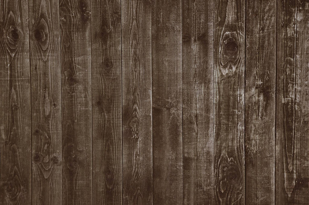 Old dark brown wooden wall background texture close up - Photo, image