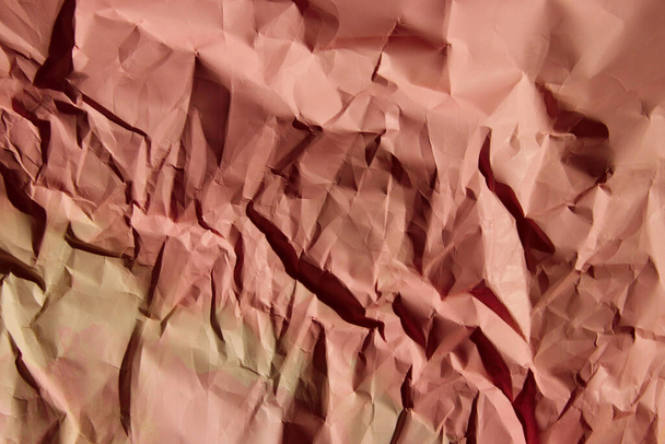 Crumpled paper background, copy space for text. Cropped shot of paper texture. Abstract texture backdrop. - Fotó, kép