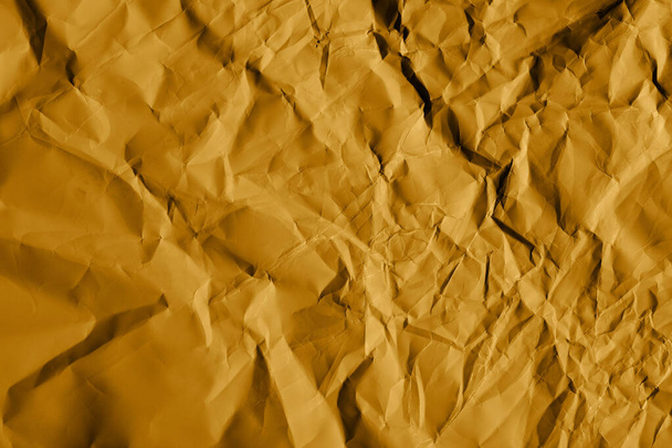 Crumpled paper background, copy space for text. Cropped shot of paper texture. Abstract texture backdrop. - Photo, Image