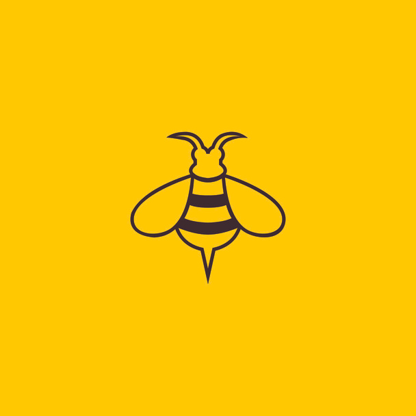 miel Abeja animales logo vector - Vector, Imagen