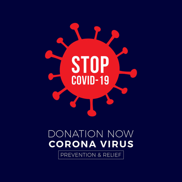 Donatie Stop COVID-19 Corona Virus - Vector, afbeelding