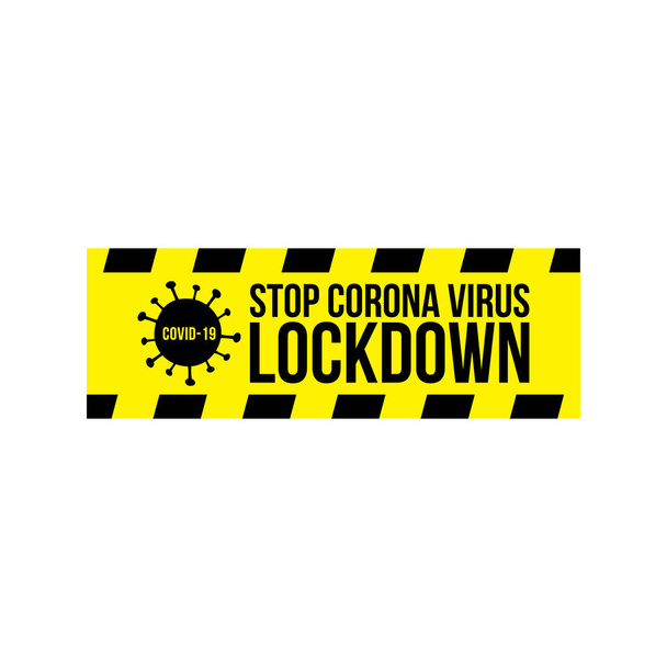 Lockdown Stop COVID-19 Corona Virus - Вектор, зображення
