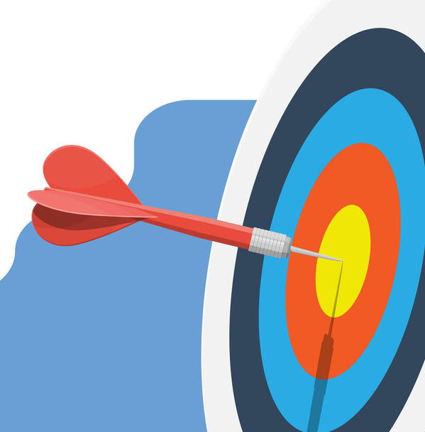 Target with arrow in center. Goal setting. - Vector, Image