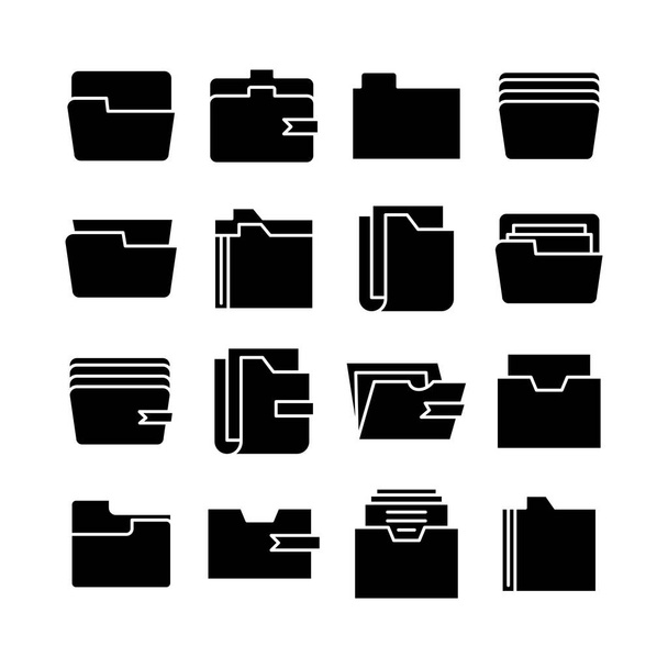 folder and archive icons  - Vector, Image