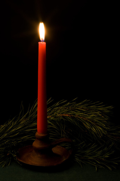 Vánoční svíčka zátiší - Fotografie, Obrázek