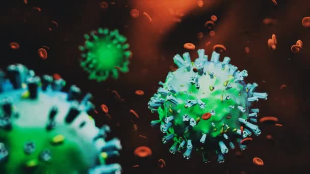 SARS-CoV-2 coronavirus covid-19 hurkolt animáció - Felvétel, videó