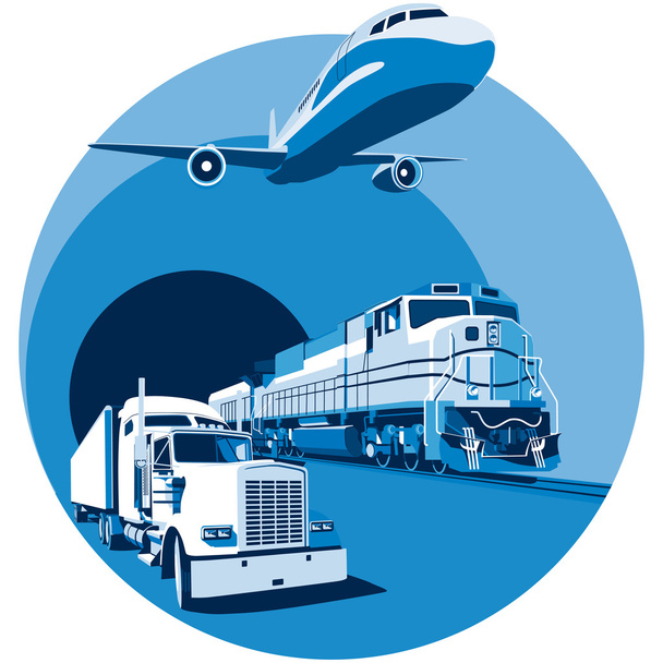 Güterverkehr - Vektor, Bild