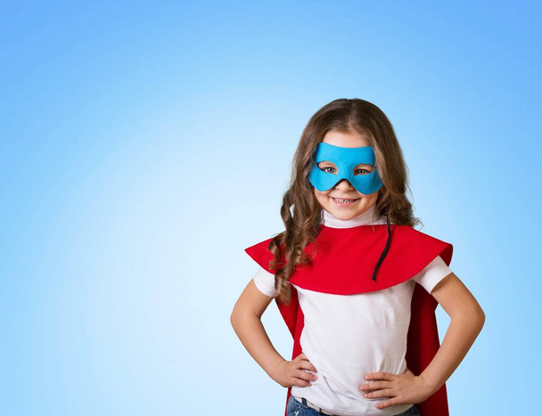 little girl in superhero costume - Foto, Imagem