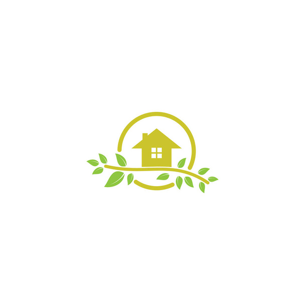 Green Tree Home Logo Vorlage. Universelles reversibles Energie-Logo-Konzept - Vektor, Bild