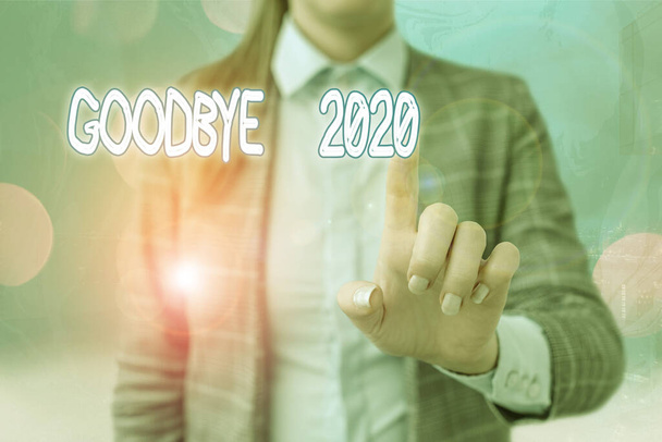 Kézírás szöveg írás Good Bye 2020. Fogalom jelentése kifejezni jó kívánságait, amikor elválnak, vagy a végén a tavalyi év. - Fotó, kép
