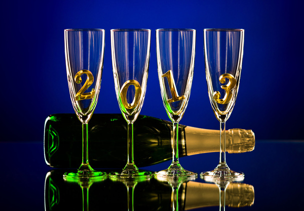 Champagne for new year - Φωτογραφία, εικόνα