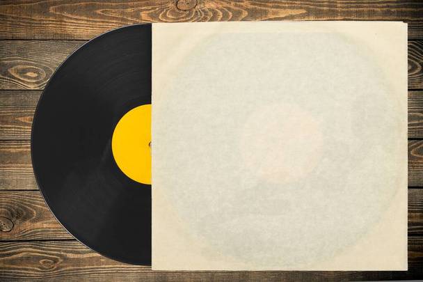 Starý vinylový záznam, detailní pohled - Fotografie, Obrázek