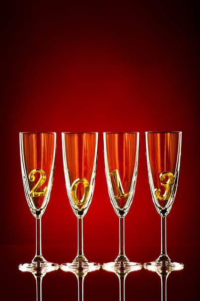 Glasses for new year - Foto, Bild