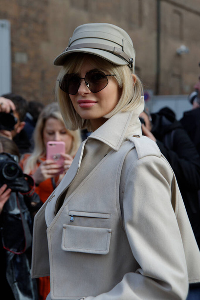 Общественный деятель Ксения Адонц на неделе моды в Милане в феврале 2020 года
 - Фото, изображение