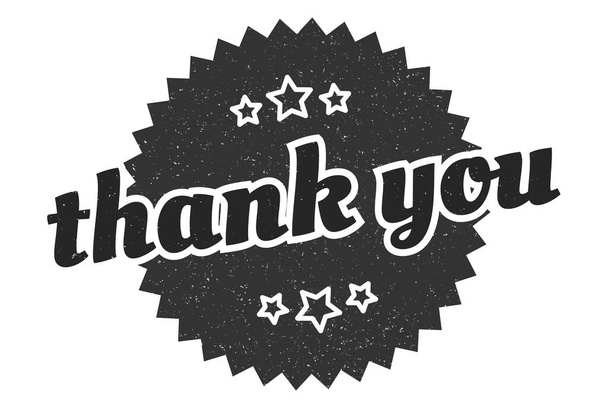 thank you sign. thank you round vintage retro label. thank you - Vector, Image
