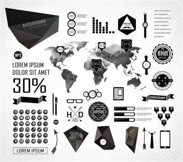 Elements of info graphics - Vector, imagen