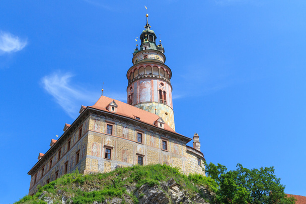 Cesky Krumlov, Krumau castle and tower, UNESCO World Heritage Site - Fotoğraf, Görsel