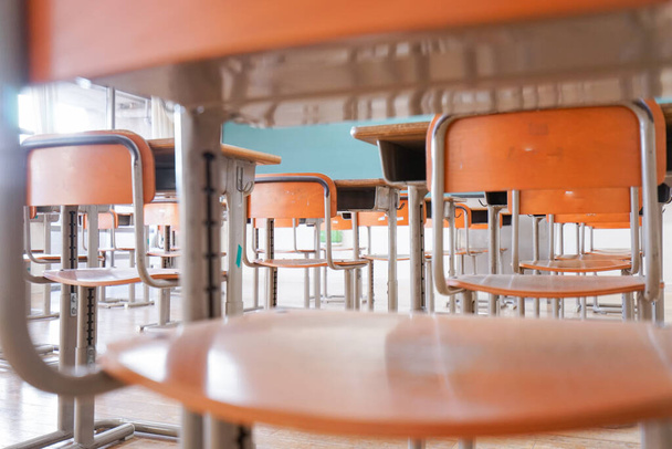 empty classroom, school interior with modern chairs  - Foto, Imagen