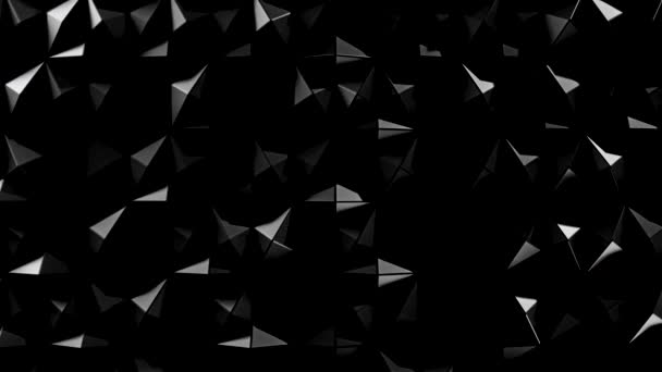 Moving abstract background in the form of glowing 3D rhombuses, seamless loop. Stock animation. Shining monochrome convex figures texture, harmony of colours, light and shadow. - Footage, Video
