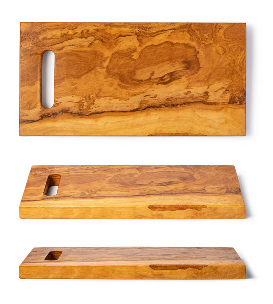 planche à découper en bois isolé sur fond blanc - Photo, image