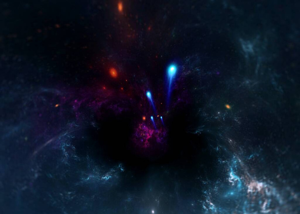 Absztrakt féreglyuk az űrben a gáz és a por, galaxis és a csillagok Prémium Photo, fekete lyukŰr háttér ragyogó csillagok - Fotó, kép