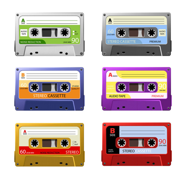Des cassettes de musique. Rétro
  - Vecteur, image