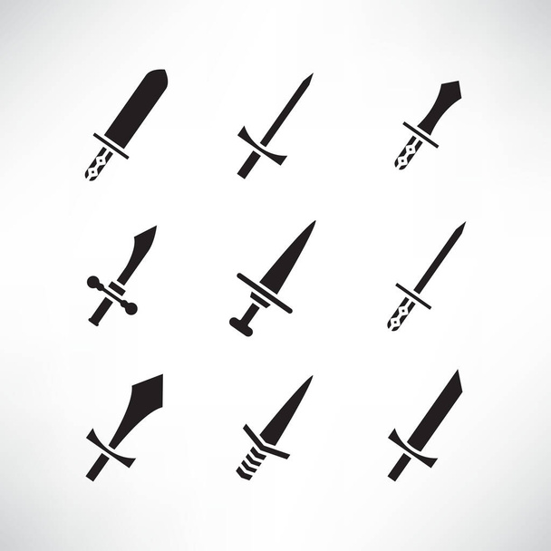 Schwert- und Degensymbole gesetzt - Vektor, Bild