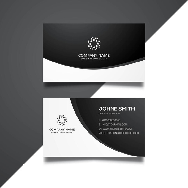 Modern Corporate Business Card Design Template - Vector, Image