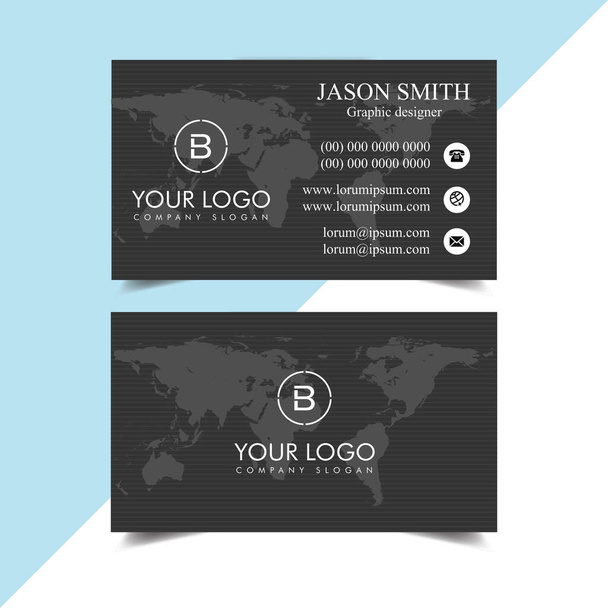 Modern Corporate Business Card Design Template - Vector, Image