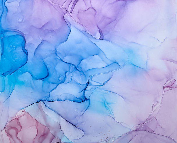 Abstract multicolored marble texture background. Design wrapping paper, wallpaper. Mixing acrylic paints. Modern fluid art. Alcohol ink colors translucent - 写真・画像