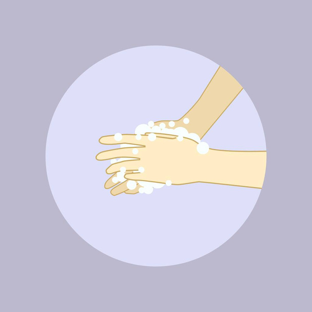 Εικονογράφηση Πλυντηρίου Χεριών με Σαπούνι, Εικονογράφηση Πλυντηρίου Χεριών με Σαπούνι - Διάνυσμα, εικόνα