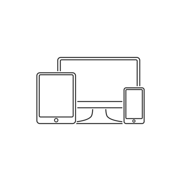 Εικονίδιο γραμμής Gadget. Συσκευές Εικονογράφηση ως ένα απλό διάνυσμα υπογράψει Trendy Σύμβολο για το σχεδιασμό, ιστοσελίδες, Παρουσίαση Mobile εφαρμογή - Διάνυσμα, εικόνα
