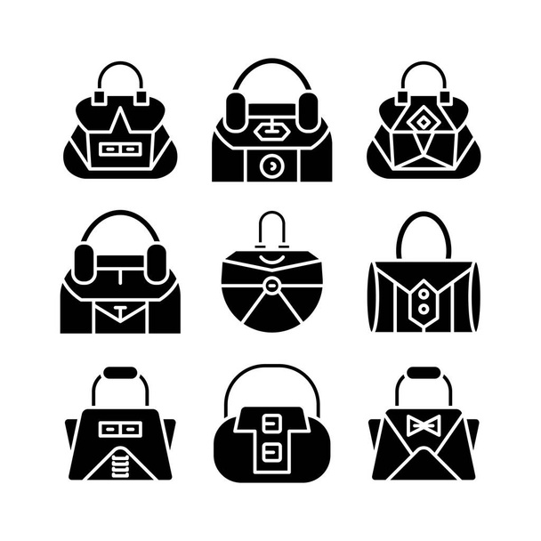 el çantası ve kese simgesi tasarımı - Vektör, Görsel