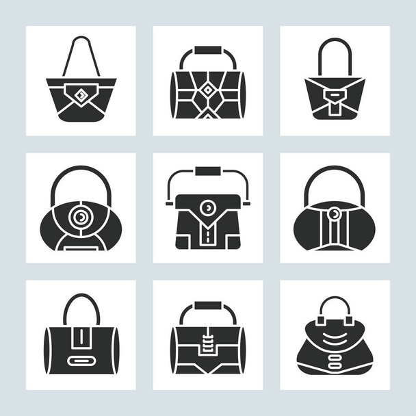 сумка і сумка іконки гліф дизайн
 - Вектор, зображення