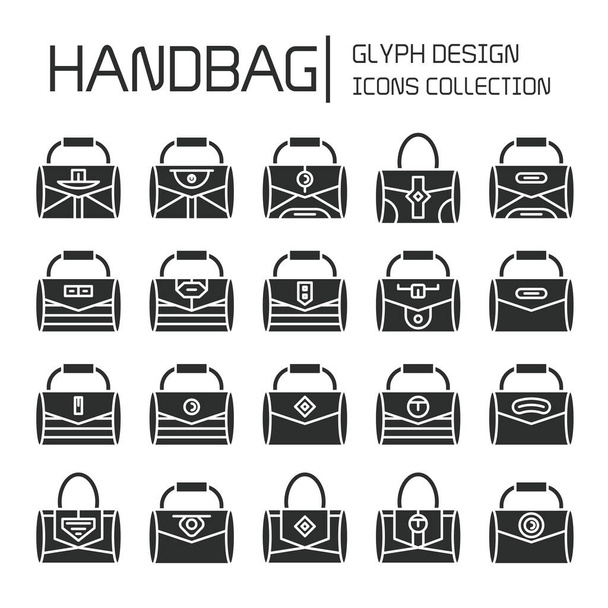 ハンドバッグやポーチのアイコングリフデザイン - ベクター画像