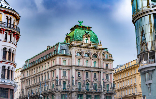 Historical buildings in city of Vienna. Street view. Travel photo. Wien. Austria. Europe.  - Photo, Image