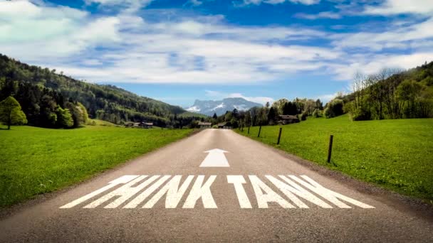 Straat teken de weg naar think tank - Video