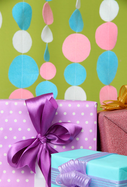 Beautiful presents on bright background - Foto, afbeelding