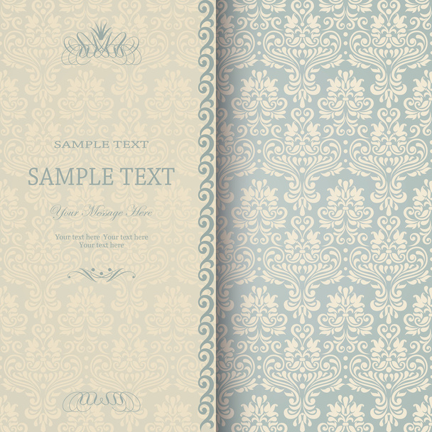 Beautiful damask invitation card. eps10 - Vector, Imagen