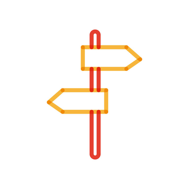 Ізольований дорожній знак множення лінії стилю векторний дизайн
 - Вектор, зображення