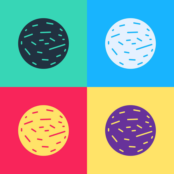 Pop art Icône Planète Vénus isolée sur fond de couleur. Illustration vectorielle
 - Vecteur, image