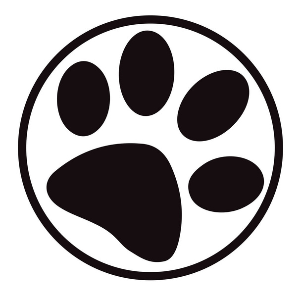 Dog, paw, sign, vector illustration - Vector, Image