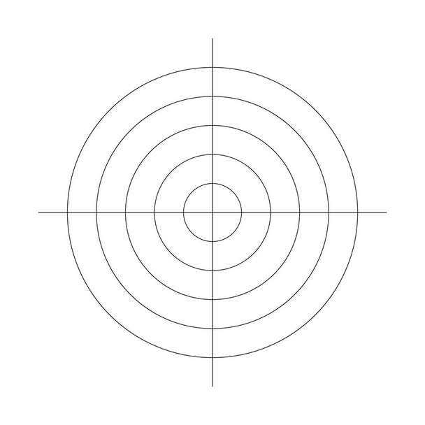 Black target. Hunting, shooting sport or achievement symbol. Simple vector icon - Vector, Imagen