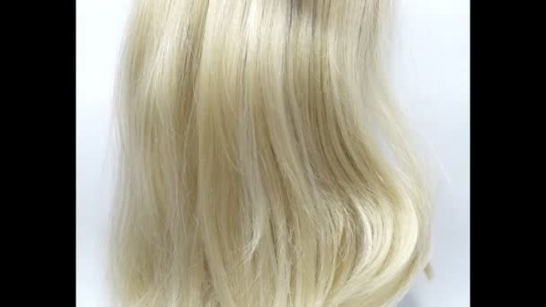 Zvýrazněte blond vlasy textury pozadí - Záběry, video