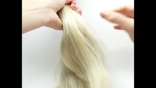Jelölje ki a szőke haj textúra háttér - Felvétel, videó