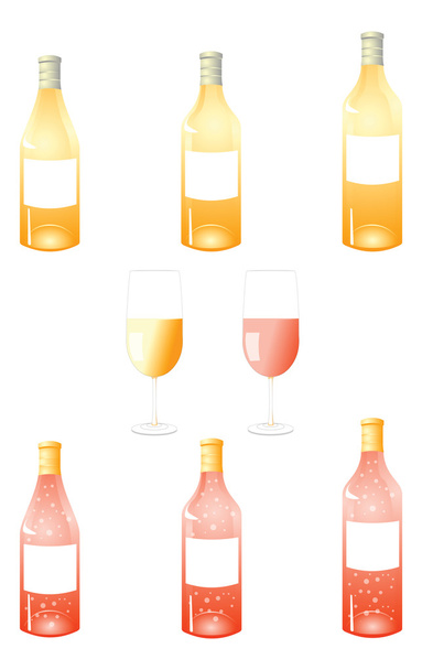 упаковка пляшок білого вина
 - Вектор, зображення