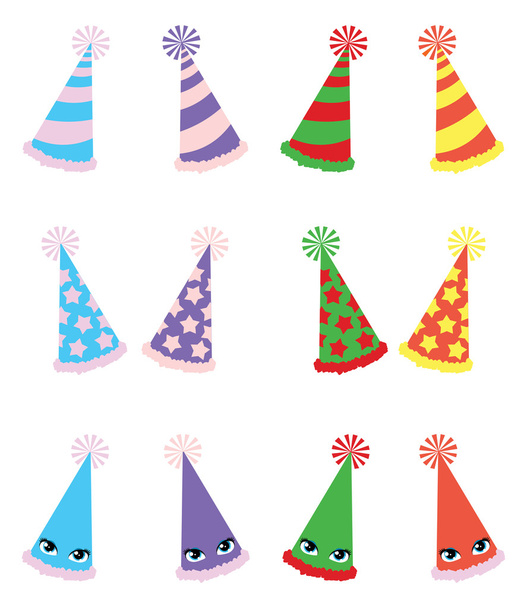 Paquete de varios sombreros de fiesta
 - Vector, Imagen